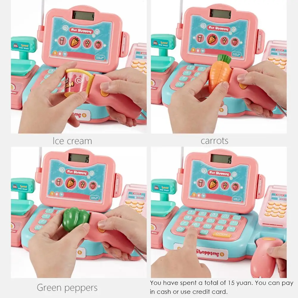 Кассовая игрушка Развивающие детские игрушки со сканером звуковой калькулятор для малышей игрушки для детей