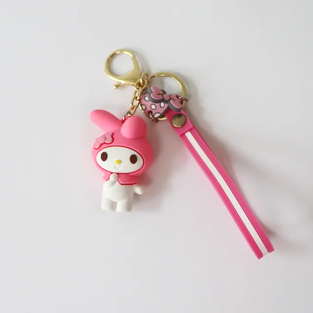 Kawaii Anime Sanrioed Mymelody Kuromi Hellokt Cartoon Couple Bag Keychain Pendant Toy Lovely Cartoon Key Buckle Small Gift 4