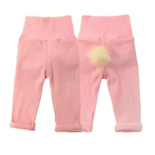 Одежда для новорожденных девочек одежда для малышей леггинсы, узкие брюки, зимние теплые Лосины ярких цветов для девочек