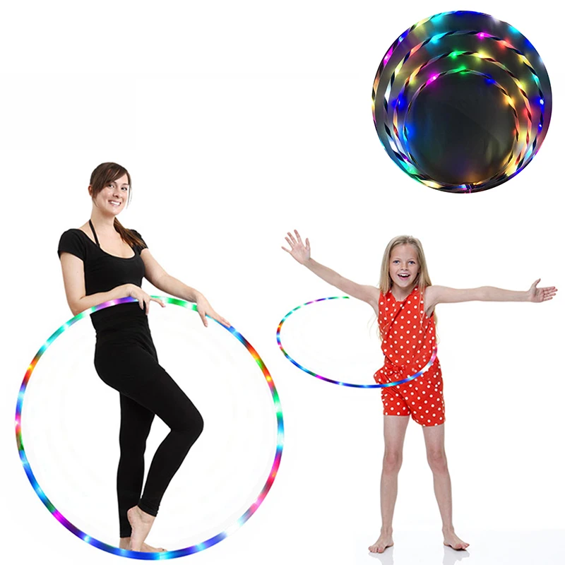 

Multicolour Sport Hoop Glitter Fitness Exercise Game LED Hoola Hoops Perform Tool Fitness Circle Gym Fitness Equipments