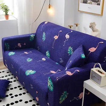 

Papa&Mima Stretch Sofa Cover 1234 L Slipcovers Flamingo Print Couchs Case