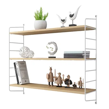 

Nordic Iron Wall With Shelves, Tv Wall Decoration, Steel Wood Living Room, Bedroom, Book Shelf