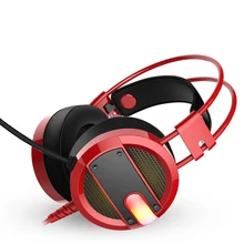 3,5 мм игровая гарнитура с шумоподавлением и басами, проводной микрофон, светодиодный, игровые наушники для ПК, PS4, Xbox One, ноутбука