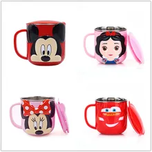 280 мл Disney 3D мультяшная чашка для воды 304 кружка из нержавеющей стали детская посуда для напитков молока кофе с крышкой ручки кружки для офиса и дома 280 мл Disney 3D мультяшная чашка для воды 304 кружка из нержавеющей стали детская посуда для напитков молока кофе с крышкой ручки кружки для офиса и дома