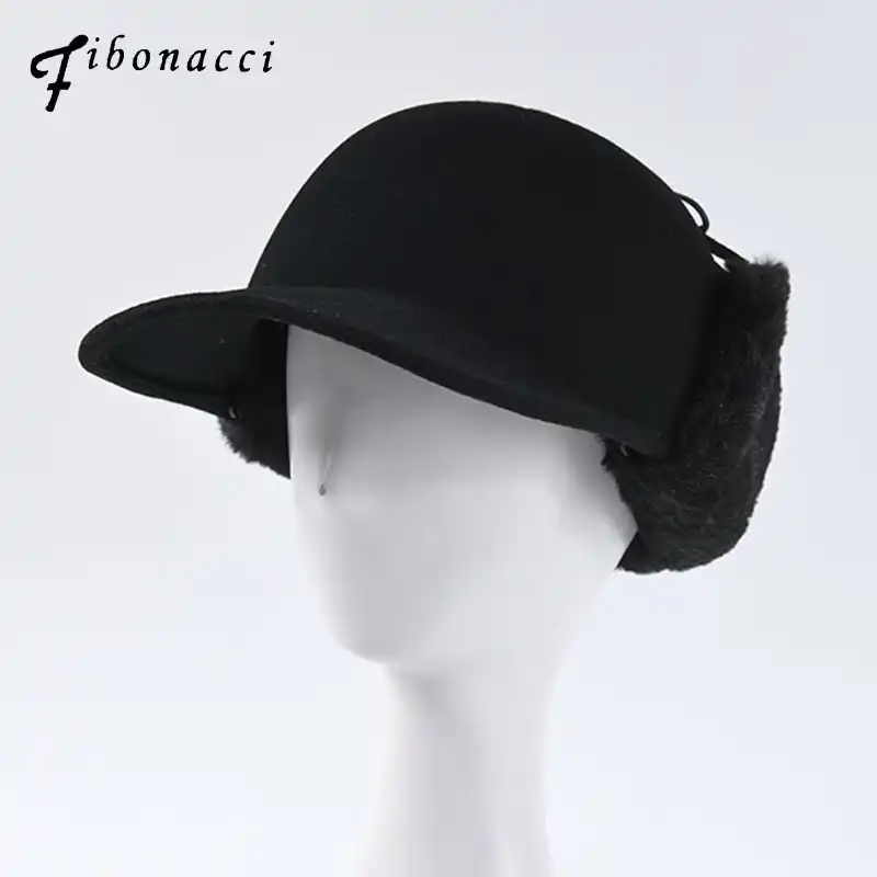 felt hat with ear flaps