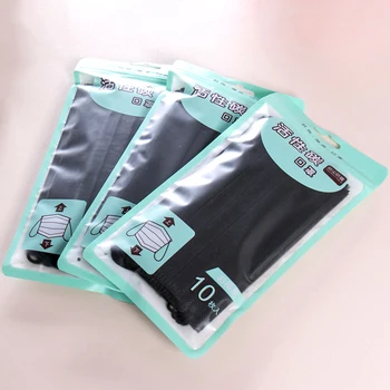 

10pcs/Bag Disposable Face Mask 4 Layer Nonwove Melt-blown Nonwovens Earloop Mouth Mask