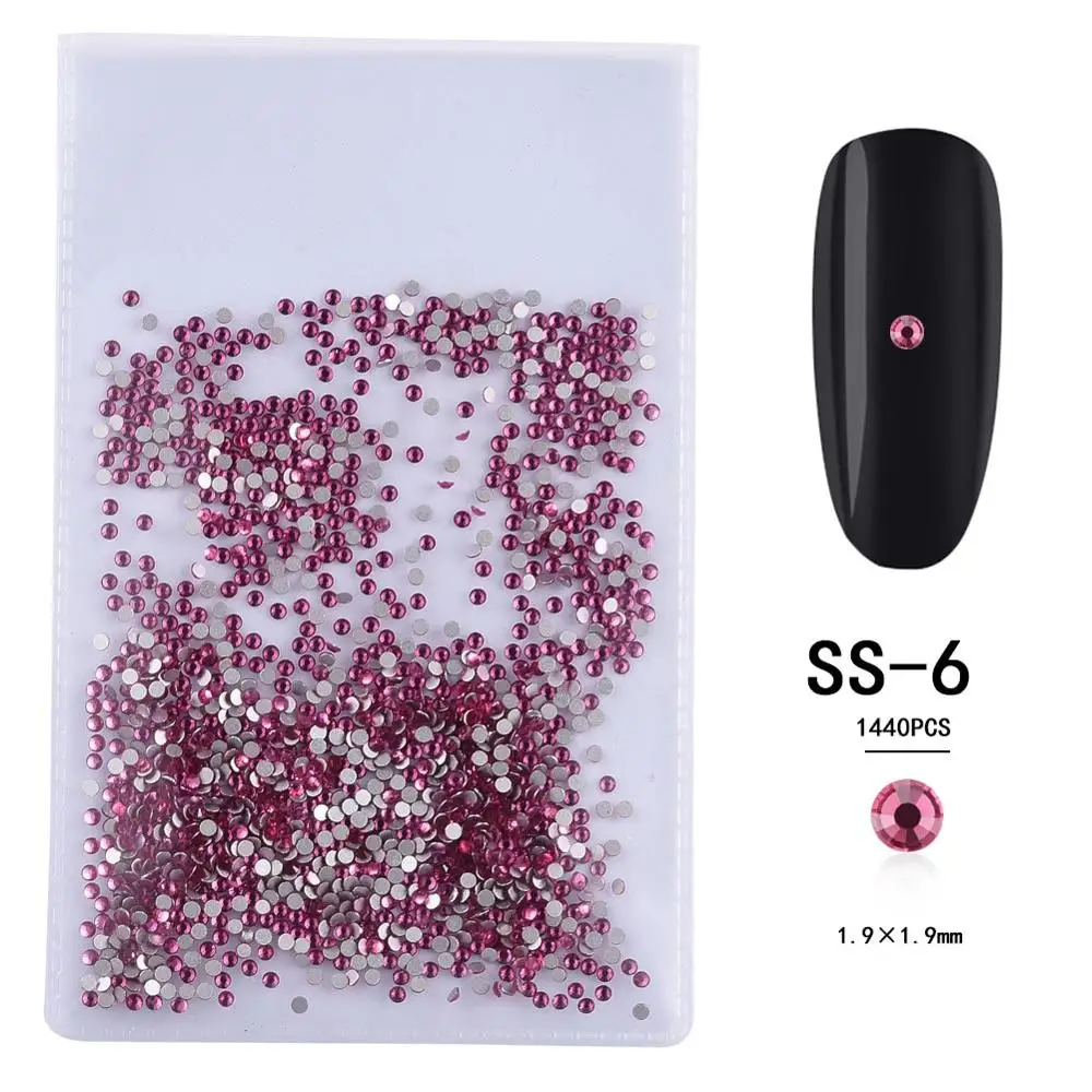 24-ss6 1 Pack Nail Rhinestones 3D AB Crystal Pearl Nail Stones DIY Accessories Nail Art Decorations - Цвет: 24-ss6