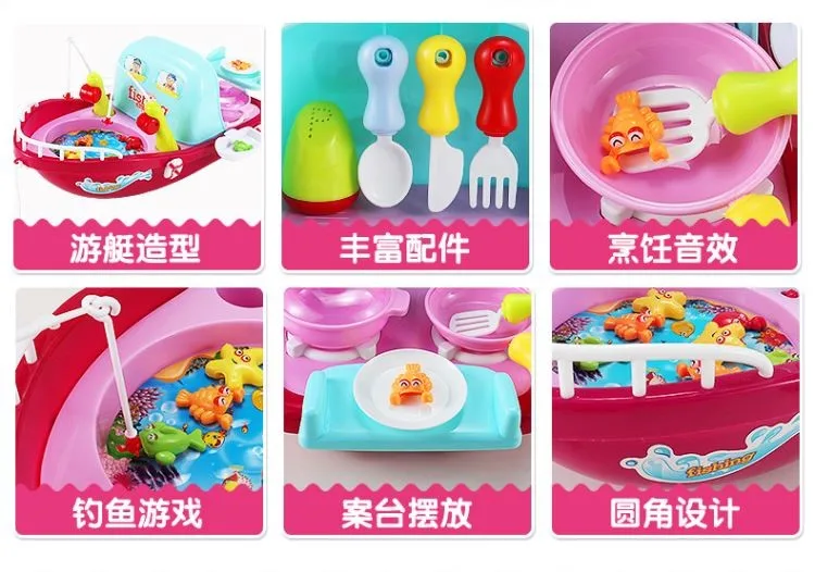 Детский игровой домик, кухонная игрушка для детей 3-7-10 лет, кухонная посуда для девочек и мальчиков, детская посуда