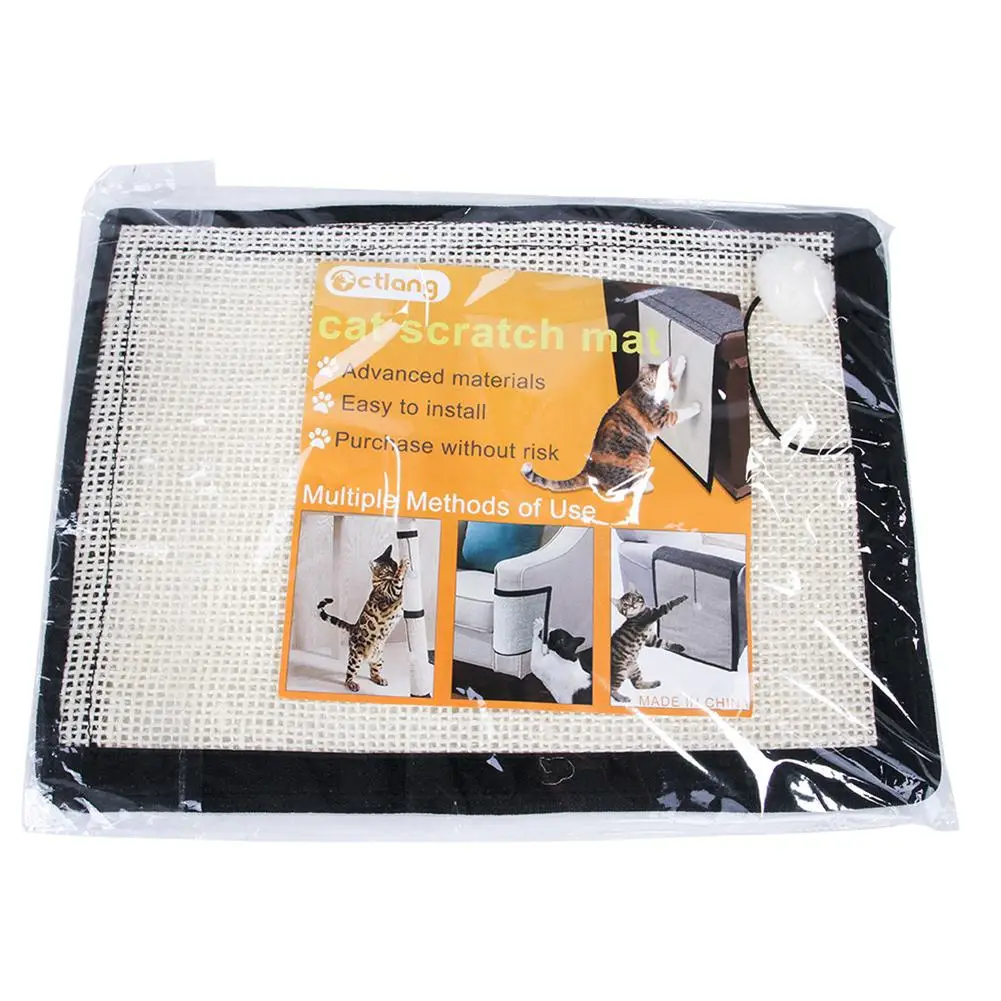 Pet Cat Scratch Guard Mat Sisal Pad Cats Scratching Post Kitten Grinding Claw Scratcher Mat Furniture Sofa Protector Cat Toys