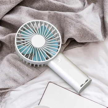 

Mini Desk Fan Hand Held Fan 4000 MAh Personal Fan USB Powered Stronger Wind with 3 Settings 6 - 20 Hr Long Battery Life-White