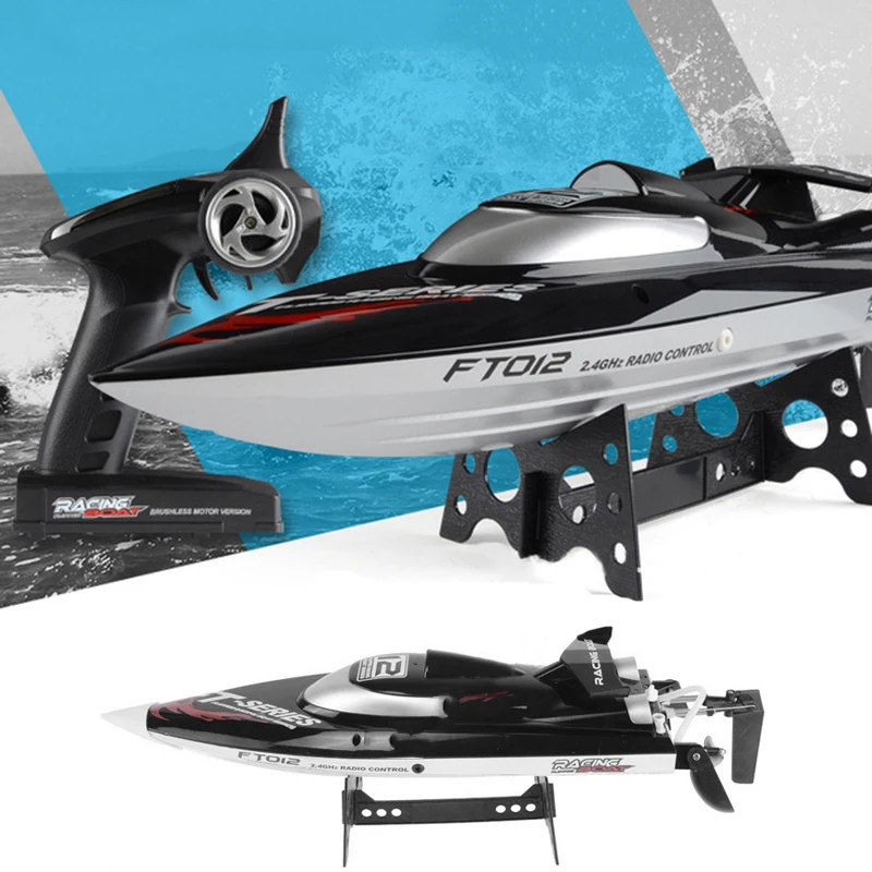 

Plastic Remote Control Boat Waterproof Electric Remote Control Speed Boat Anti-rolling Wheel Brushless Motor High Speed Boat