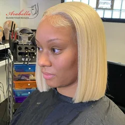 Blonde Lace Frontal Wig 13x5x2 HD Transparent Lace Wig T Part Wig 100% Human Hair Wigs For Women Arabella Remy Hair 613 Lace Wig