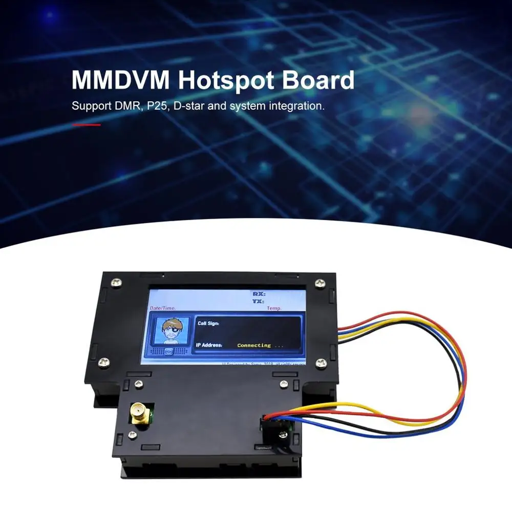 

MMDVM HS Hat Hotspot Zero W + 3.2" LCD Screen + 8G SD +Acrylic Case for Raspberry Pi P25 DMR YSF