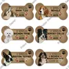 Putuo Decor Pet Dog Bone Sign Plaque Wood Lovely Friendship Decorative Plaque for Dog Kennel Decoration Wall Decor Dog Tag Gifts 3