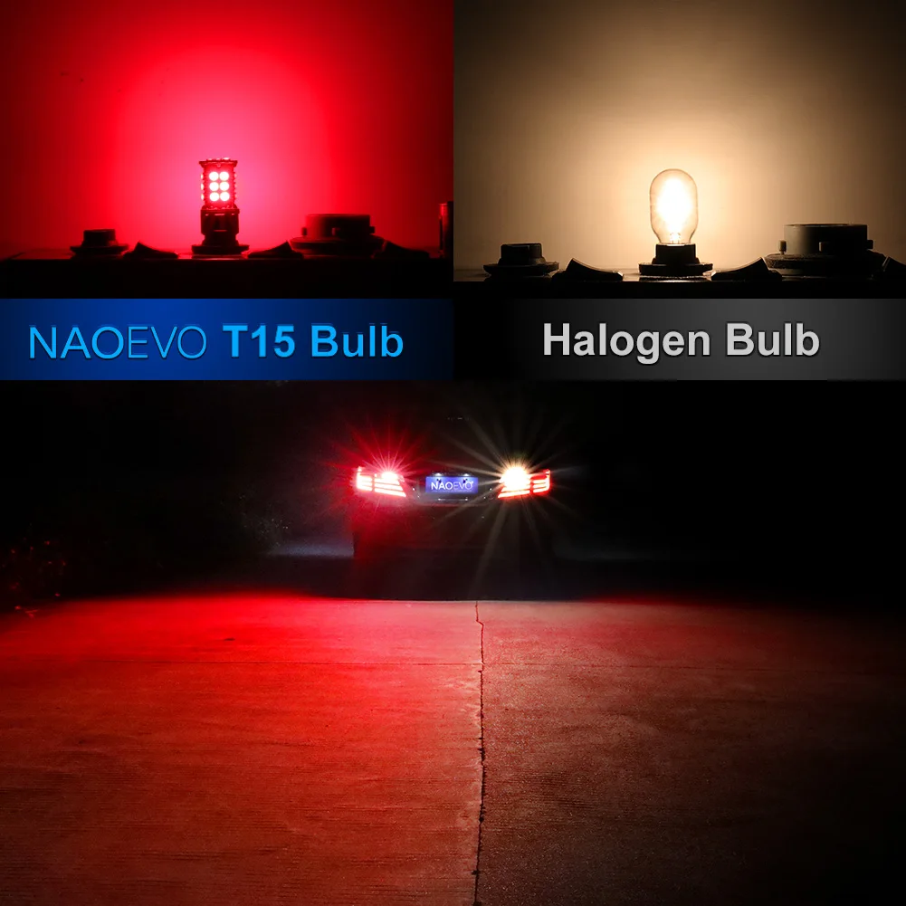 NAO LED Ʈκ ,  Ʈ, 6000K ȭƮ 3030, 24SMD, 12V, 921 T16 ̴  극ũ  , , W16W, T15, 2600Lm