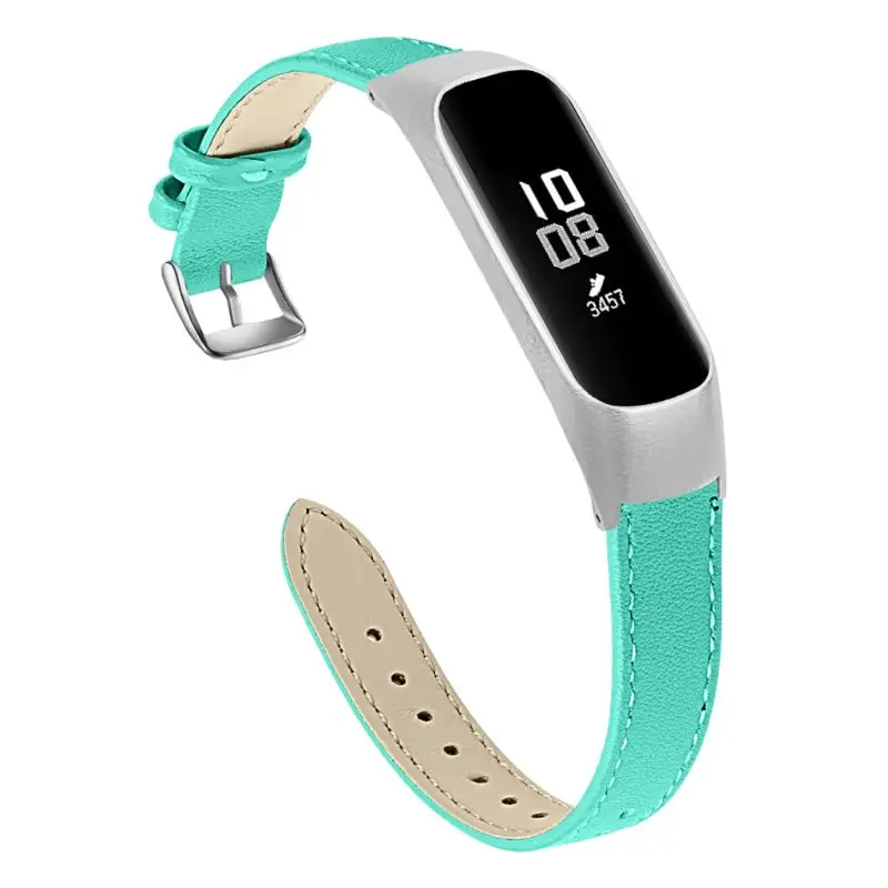 Зеленый Кожаный ремешок для samsung Galaxy Watch band браслет из натуральной кожи Замена для samsung Watch Fit-e SM-R375 полосы A5YA - Цвет: Зеленый