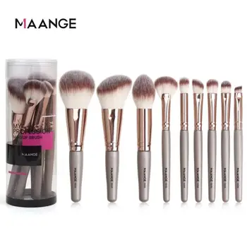 

9 Pcs Makeup Brush Set Round Barrel Blush Brush Portable Eye Shadow Brush Professional Highlight Brush Makeup Tool Brush Set