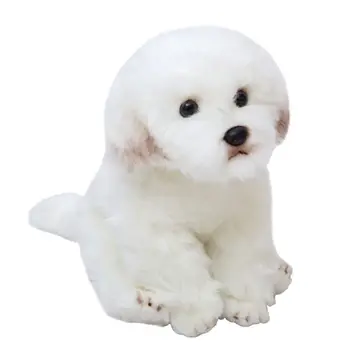 

Puppy Stuffed Dog Realistic Soft Fluffy Plush Dogs Sofa Decoration Kid Gifts