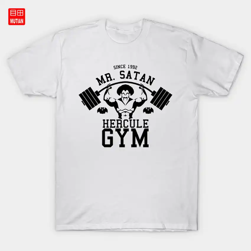 サタンのジム Tシャツ超サイヤ人 Dbz フィットネスミスターサタン悟空悟飯ワークアウトジムベジータサイヤ人 Tシャツ Aliexpress