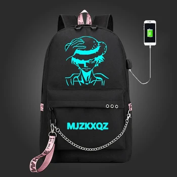 

Fashion USB music luminous new unisex schoolbag For teenage teenagers backpack to school bag Student book bag for boys girls