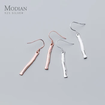 

Modian New 925 Sterling Silver Fashion Design Drop Earrings for Women Rose Gold Color Brincos Classic Jewelry Dangle Ear Gift