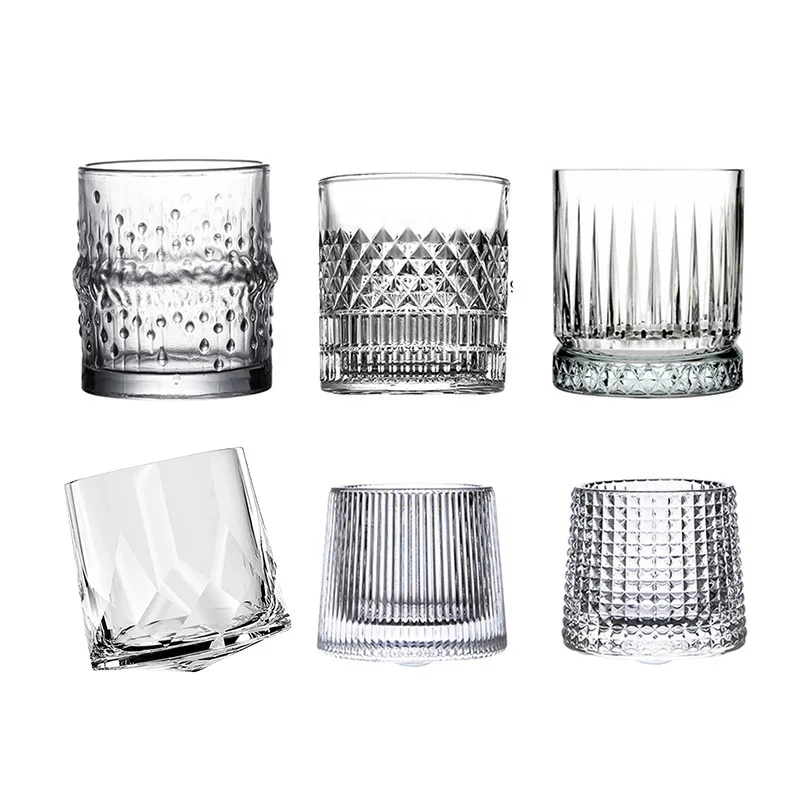 Whiskey Glass Old Fashioned Rocks Glasses Tumblers Glassware for Cocktail Scotch Bourbon Gin Voldka Brandy