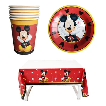 

25pcs Mickey party Theme Package Baby Child Birthday Party Supplies Decoration Boy Festival Family Disposable Tableware Party
