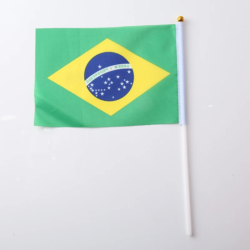Brazil Canadian Flag Brazilian Flag Spanish Flag Italian Flag Print Stripes Fashion 30.5*21*0.5cm Terylene Nylon Nationalflag National - Цвет: Brazil