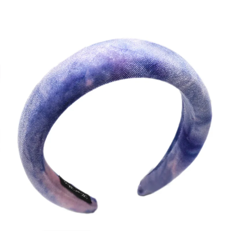 DUOJIAOYAN новая зимняя 3 цвета Модная повязка для волос Tie-dye бархатный спонж повязка для женщин