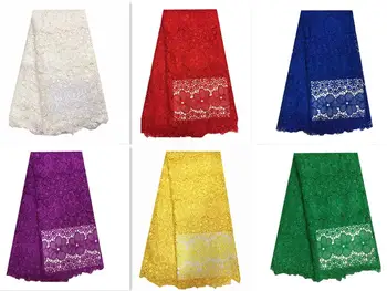

Nigerian White Cord Lace Fabric Guipure Cotton African Fashion French Lace Party Dress Stuff KRL-5698