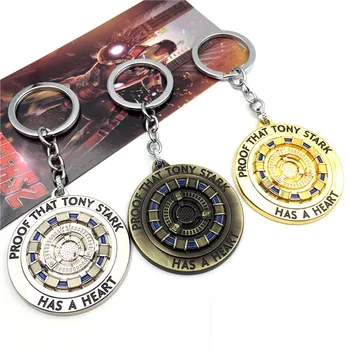 

Movie Surrounding The Same Keychains Iron Man Key Chain Core Energy Block Reactor Key Chain Alloy Decoration Key Ring Pendant