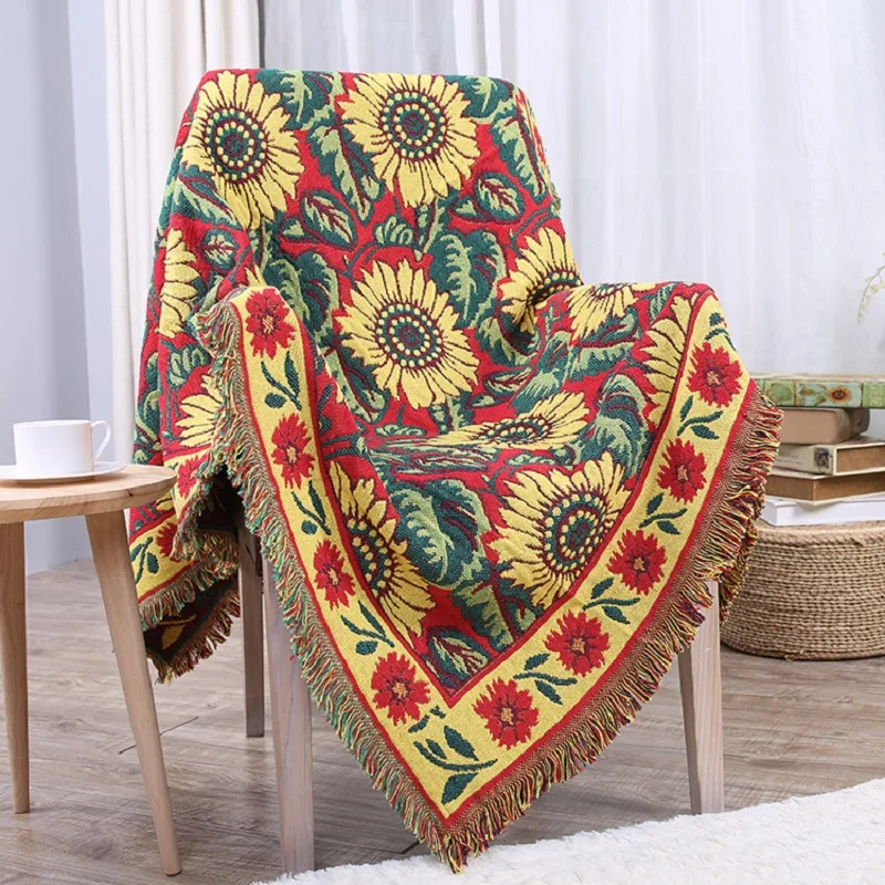 

European-style double-sided three-layer thick sofa blanket sofa towel tatami mat blanket line blanket