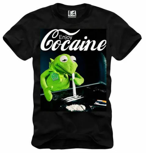 E1SINDICATE T-SHIRT &quotENJOY COCAINE&quot KOKAIN KOKS FROSCH MDMA SPEED METH 1345DTG 2020 High quality Brand T shirt Casual Short slee |