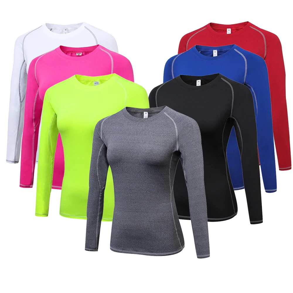 Женская Спортивная футболка Rashguard компрессионная с длинным рукавом спортивная