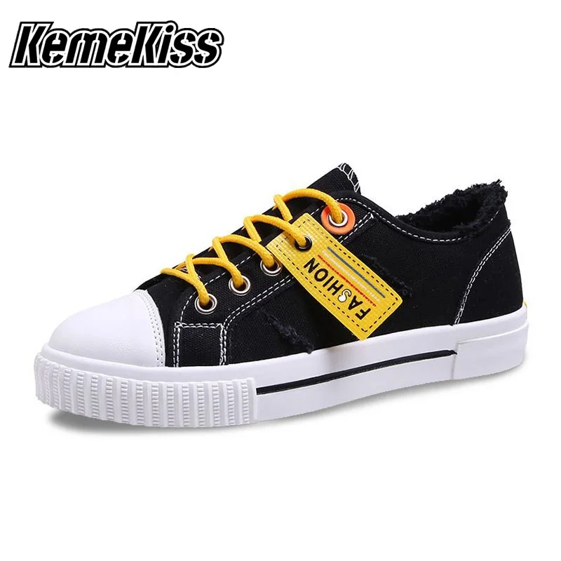 

KemeKiss Casual Canvas Shoes Women Sneakers Fashion Strap Skateboarding Shoes Spring Outdoor Flats Sport Footwear Size 35-40