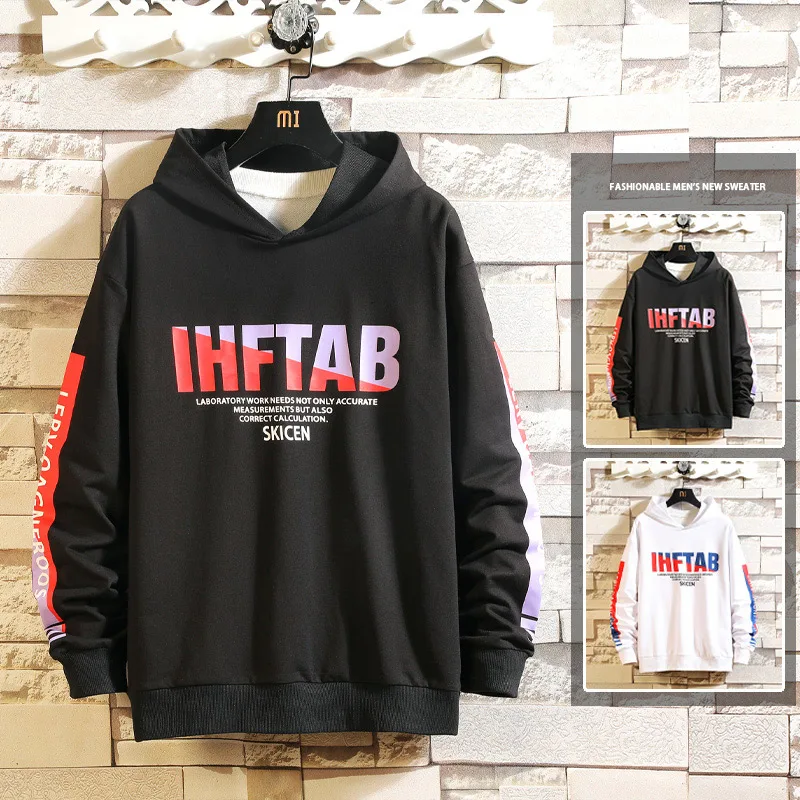 

New Men Hip Hop Oversized Hoodie Men letter Gym Tracksuits Pullover Hoody fashion Sweatshirt Men Hooded Streetwear Hoodies