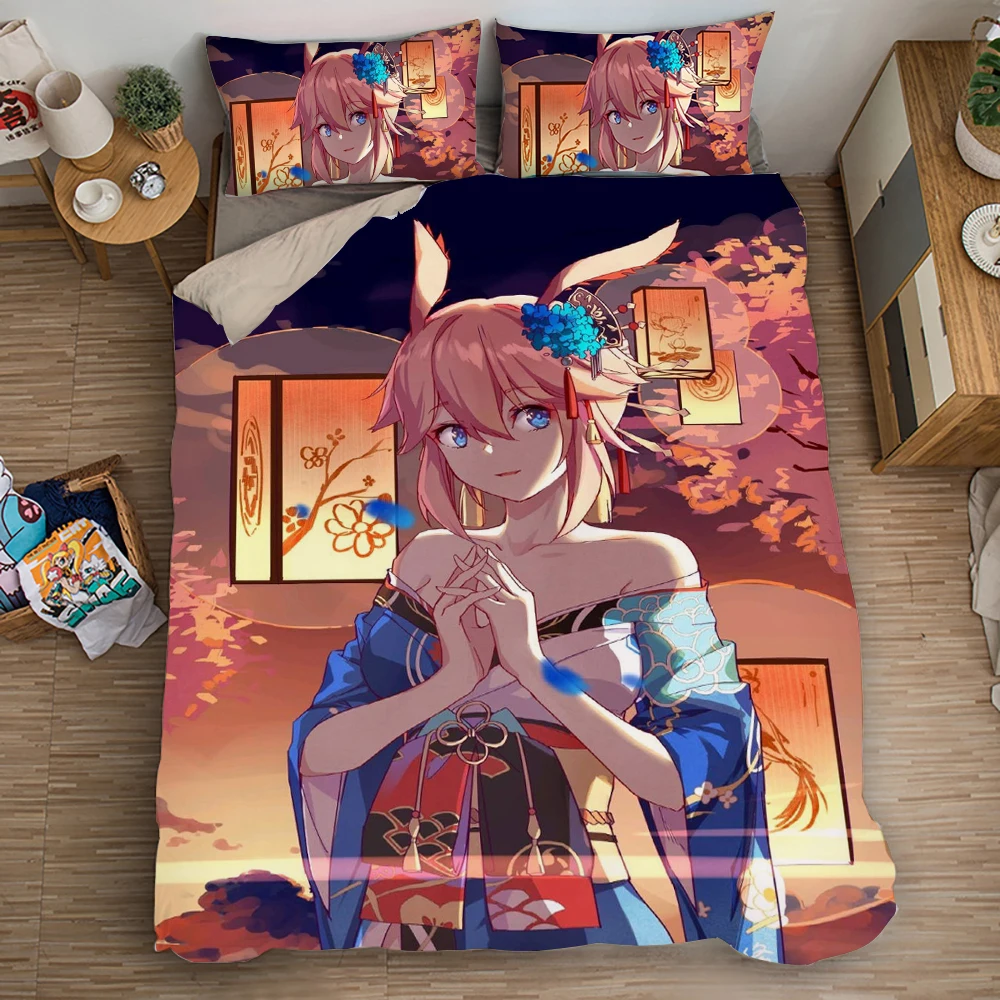 3D Yae Sakura Anime Print Bedding Set Duvet Covers Pillowcases One Piece Comforter Bedding Sets Bedclothes Bed Linen 03 