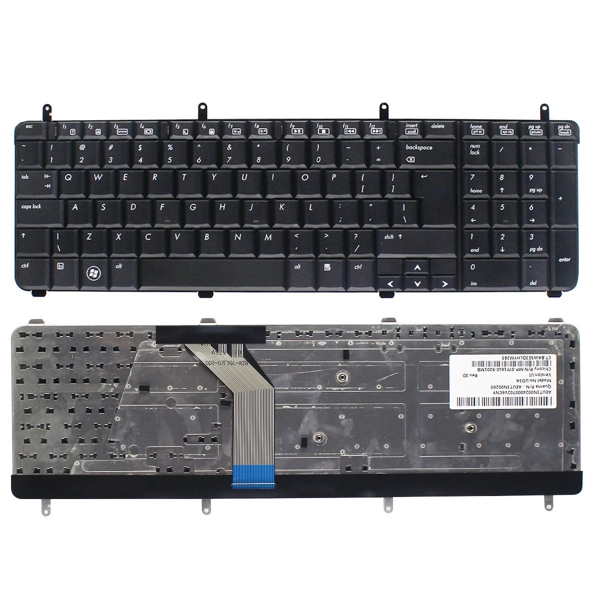Новая замена клавиш клавиатуры для ноутбука hp павильон DV7-2000-2100-3000-3100 3183CL UI |
