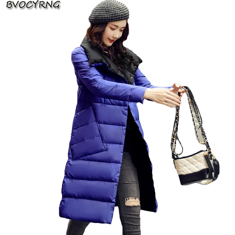 fashion thin double-faced down coat female slim parka 2019 new Winter white duck warm jacket women large size casual tops | Женская