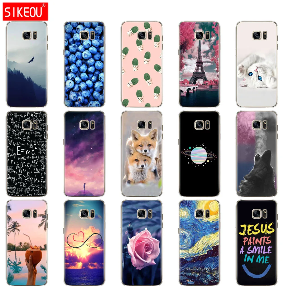 Силиконовый чехол для Samsung Galaxy S7 G930F G930FD G930W8 телефона с принтом сумки рисунком
