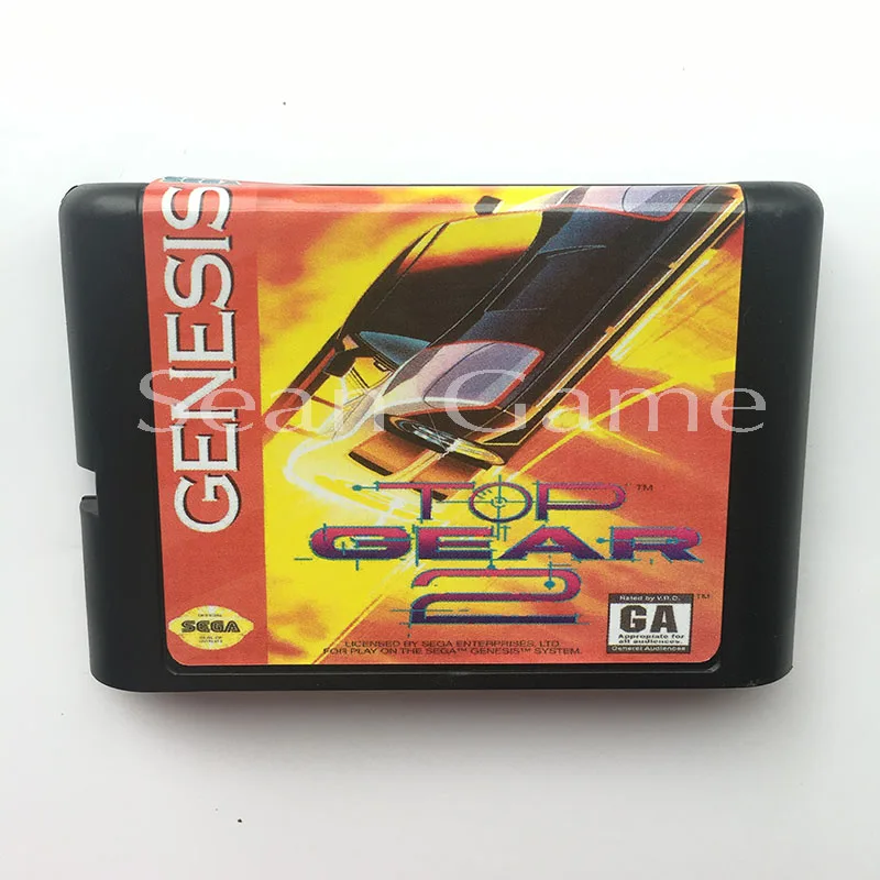 16-битная SEGA MD игровая металлическая Шестерня для Sega Top Gear II картридж игровой