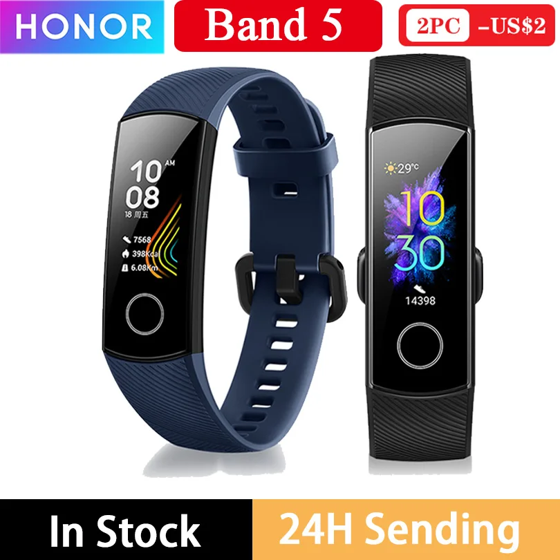 Huawei Honor band 5 band 5i smartband AMOLED умные часы с зарядкой через usb, кровяной кислород, сердцебиение, ftness, сон, плавание, спорт, trakcer