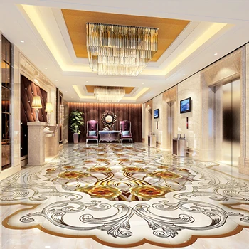 

[Self-Adhesive] 3D Floor Tile Flower 1913 Floor Wallpaper Mural Wall Print Decal Wall Murals
