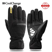CoolChange, велосипедные зимние перчатки, для улицы, водонепроницаемые, теплые, теплые, толстые, перчатки для велоспорта, с длинным пальцем, для горного велосипеда, перчатки для мужчин и женщин