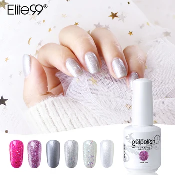 

Elite99 15ml Glitter Pearl Series Gel Nail Polish Bling Shining Soak Off Manicure Nail Art UV Gel Polish Hybrid Varnish Lacquer