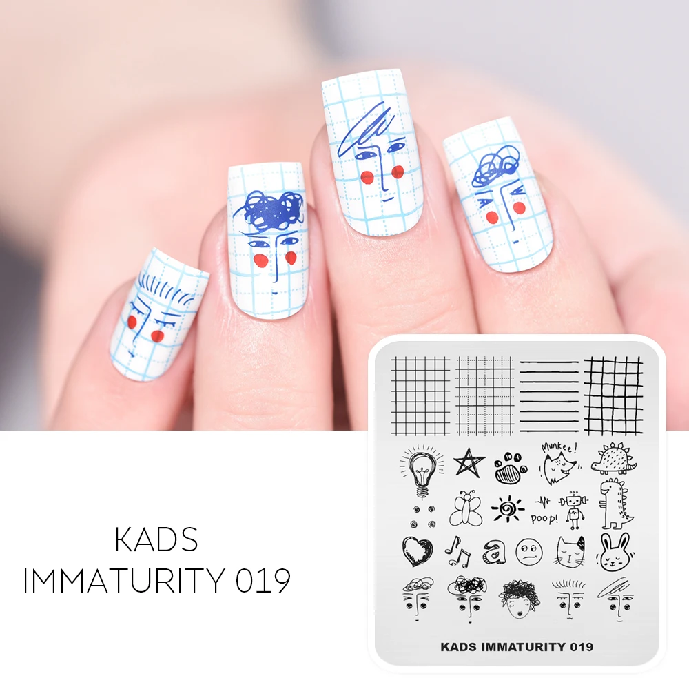 KADS Chinese Nail Stamp Plate Lotus Snake Dragonfly Mixed Pattern Nail Art Image Design Tools Stamping Template Stencil Plate 4