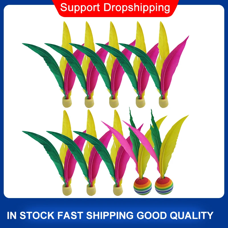 10PCS Outdoor Badminton Ball Set Rubber Shuttlecock Feather Shuttlecock For Beach Kids Game badminton shuttlecock,badminton ball,feather shuttlecock