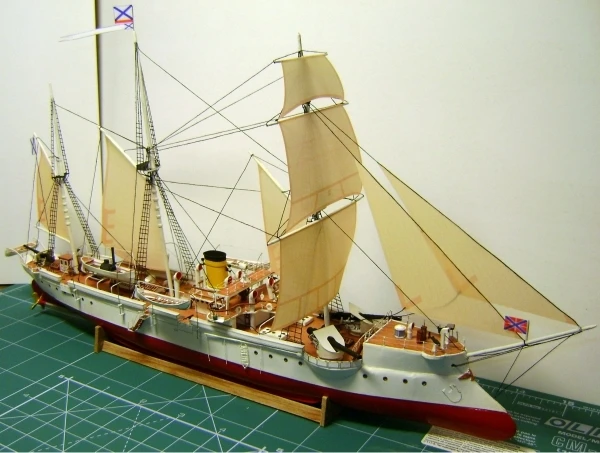 Высококачественный южнокорейский sailboat 3D бумажный модельный комплект