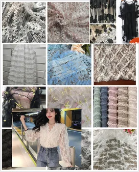 

New Lace Mesh Three-dimensional Flower Embroidery Fabric