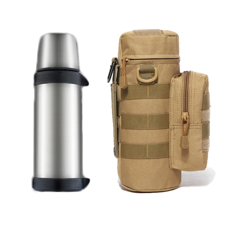 Нейлоновая сумка для воды Molle на молнии плечо изоляционная бутылка путешествий